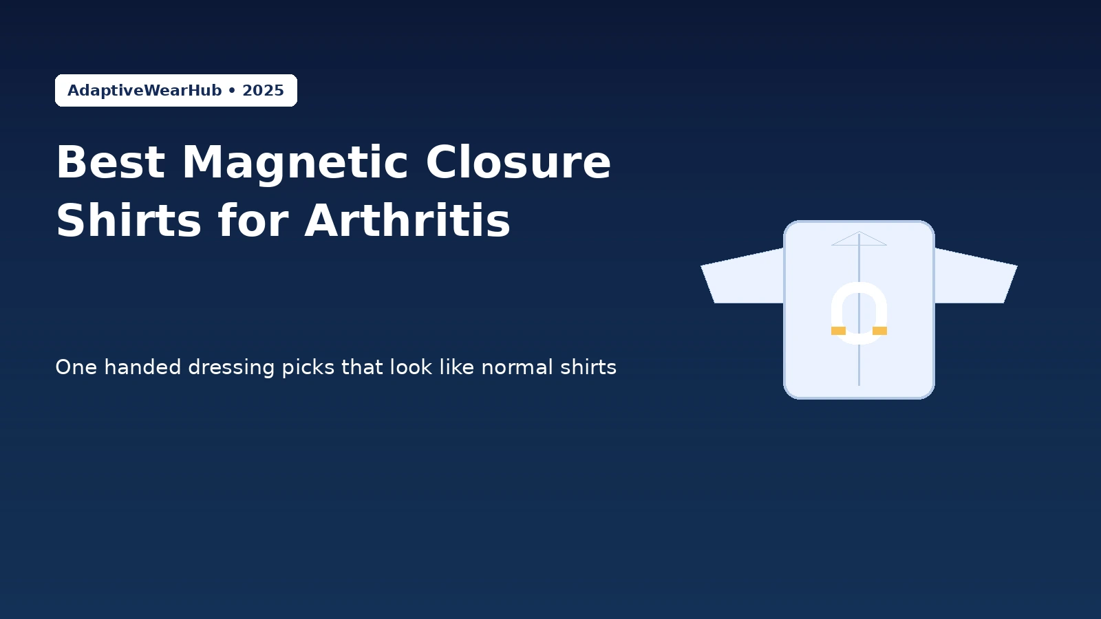 Magnetic closure shirts for arthritis, one handed dressing guide, 2025